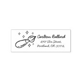 Aangepaste kindernaam & retouradres met magische H Rubberstempel (Afrduk)