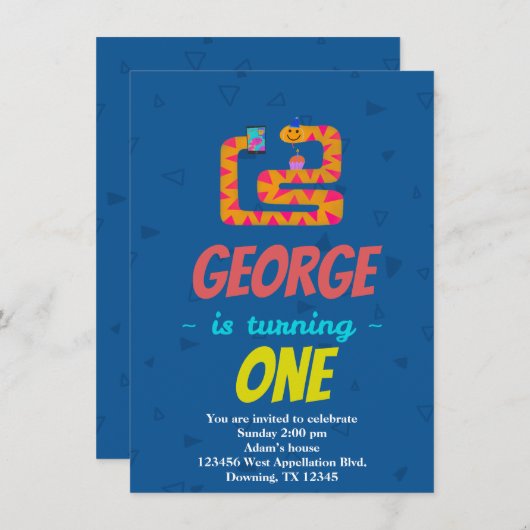 Aangepaste kinderslang Cupcake Cell Cartoon uitnod Kaart (Voorkant / Achterkant)