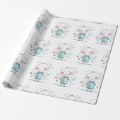 aangepaste kindertekening cadeaupapier (Uitgerold)