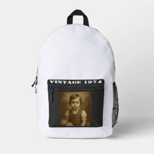 Aangepaste Kindertijd Foto & Jaar Vintage Geperson Bedrukte Rugzak