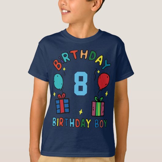 Aangepaste Kinderverjaardag Gepersonaliseerde Leef T-shirt (Voorkant)