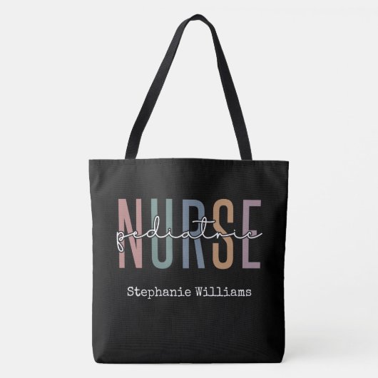 Aangepaste kinderverpleegkundige | Peds Nurse Gift Tote Bag (Voorkant)
