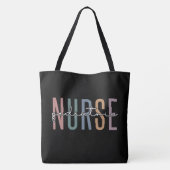 Aangepaste kinderverpleegkundige | Peds Nurse Gift Tote Bag (Achterkant)