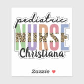 Aangepaste kinderverpleegkundige | Peds Nurse Sticker (Vel)