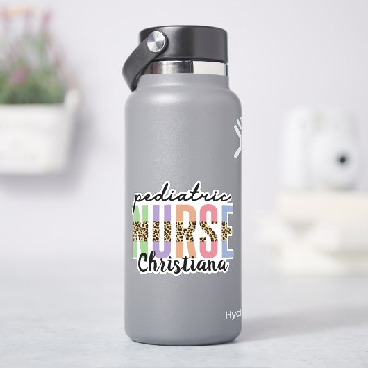Aangepaste kinderverpleegkundige | Peds Nurse Sticker (HydroFlask)