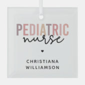 Aangepaste kinderverpleegkundige PEDS verpleegkund Glas Ornament (Voorkant)