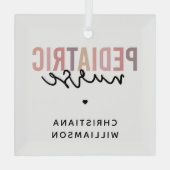 Aangepaste kinderverpleegkundige PEDS verpleegkund Glas Ornament (Achterkant)