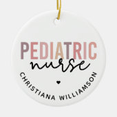 Aangepaste kinderverpleegkundige PEDS verpleegkund Keramisch Ornament (Voorkant)