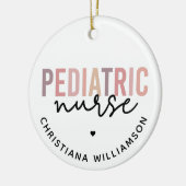 Aangepaste kinderverpleegkundige PEDS verpleegkund Keramisch Ornament (Links)