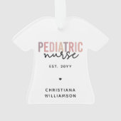 Aangepaste kinderverpleegkundige PEDS verpleegkund Ornament (achterkant)