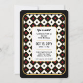 Aangepaste King of Hearts Verjaardag Uitnodigen, C Kaart (Achterkant)