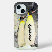 Aangepaste King Penguins-telefoondraagtas Case-Mate iPhone Case (Achterkant)