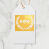 Aangepaste King tekst Premium Kraft Gold Foil Gift Cadeaulabels (Voorkant)