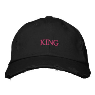 Aangepaste KING-tekst Verhef je casual stijl-Pet H Geborduurde Pet