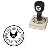 Aangepaste Kip Eierdoos Retourstempel Rubberstempel (Gestempeld)