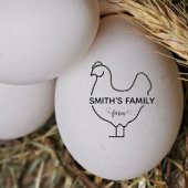 Aangepaste kip silhouet Ei Mini Stamp Rubberstempel