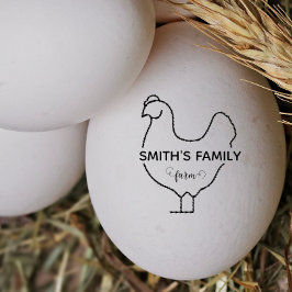Aangepaste kip silhouet Ei Mini Stamp Rubberstempel