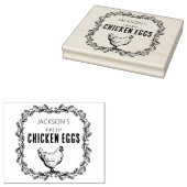 Aangepaste kippeneieren, klein bedrijf rubberstempel (Gestempeld)