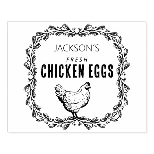 Aangepaste kippeneieren, klein bedrijf  rubberstempel (Afrduk)