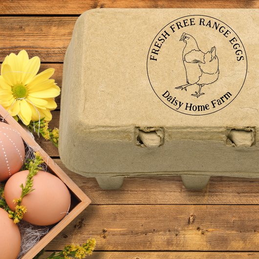 aangepaste kippeneieren worden met de hand getrokk rubberstempel