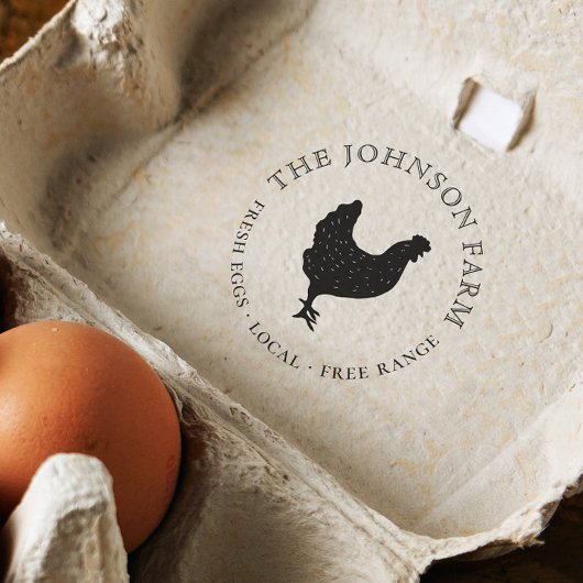 Aangepaste kippeneieren zelfinktende stempel
