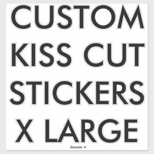 Aangepaste KISS CUT STICKERS 14 x 14 inch XL (Vel)