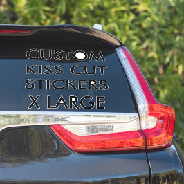 Aangepaste KISS CUT STICKERS 14 x 14 inch XL