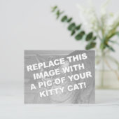 Aangepaste Kitty Kat Briefkaart (Staand voorkant)