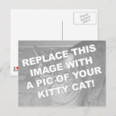 Aangepaste Kitty Kat Briefkaart (Voorkant / Achterkant)