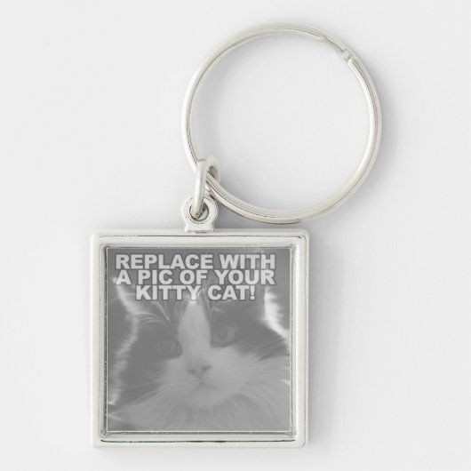 Aangepaste Kitty Kat Sleutelhanger (Voorkant)