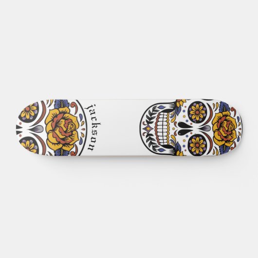 Aangepaste klaag geïllustreerd Skull Skateboard (Horizontaal)