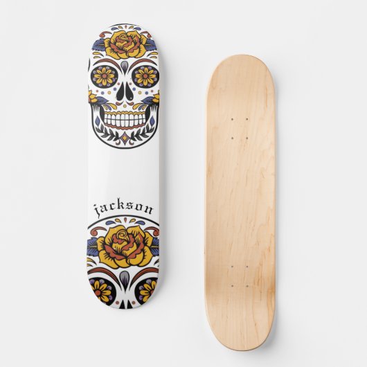 Aangepaste klaag geïllustreerd Skull Skateboard (Voorkant)