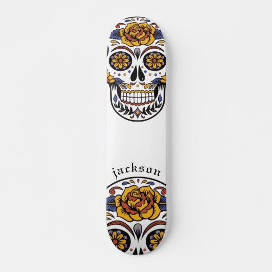 Aangepaste klaag geïllustreerd Skull Skateboard (Voorkant)
