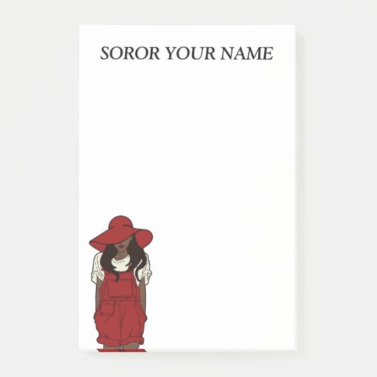 Aangepaste klantdelta Sorority Post-it® Notes (Voorkant)