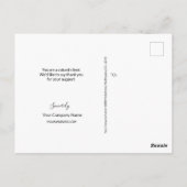 Aangepaste klantwaardering zakelijke logo Paars Briefkaart (Achterkant)