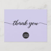 Aangepaste klantwaardering zakelijke logo Paars Briefkaart (Voorkant)