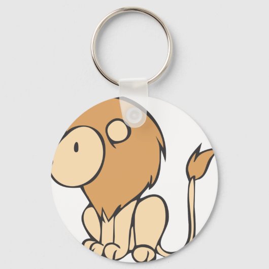 Aangepaste klare Baby lion Cartoon Sleutelhanger (Voorkant)
