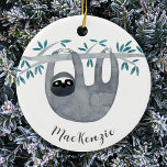 Aangepaste klare sleuf keramisch ornament<br><div class="desc">Kute en griezelige waterverf ontwerp. Verander de naam om aan te passen. Originele kunst van Nic Squirrell</div>