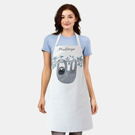 Aangepaste klare sleuf schort (Gedragen)