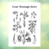 Aangepaste  klare ventilatorset zwarte lijn raamsticker (Vel 3)