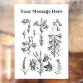 Aangepaste  klare ventilatorset zwarte lijn raamsticker (Vel 2)