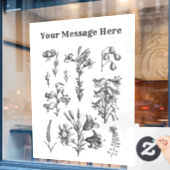 Aangepaste  klare ventilatorset zwarte lijn raamsticker (Cafe Raam)