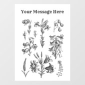 Aangepaste  klare ventilatorset zwarte lijn raamsticker (Vel)