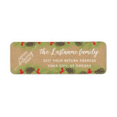 Aangepaste klas Garland met bruine bruine poot Etiket (Voorkant)