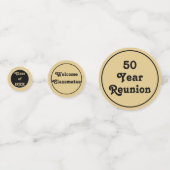 Aangepaste klas reünie tafel confetti! confetti (Achterkanten)