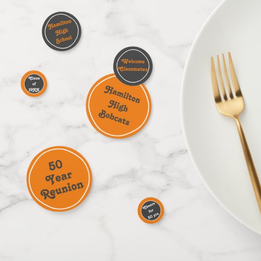 Aangepaste klas reünie tafel confetti! confetti (Groep)