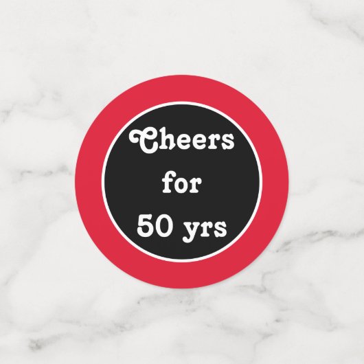 Aangepaste klas reünie tafel confetti! confetti (Kleine voorkant)