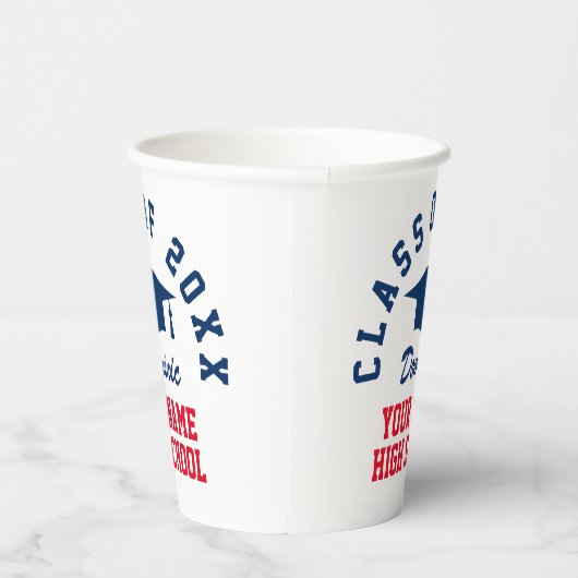 Aangepaste klas van 2025 middelbare school afstude papieren bekers (Rechts)