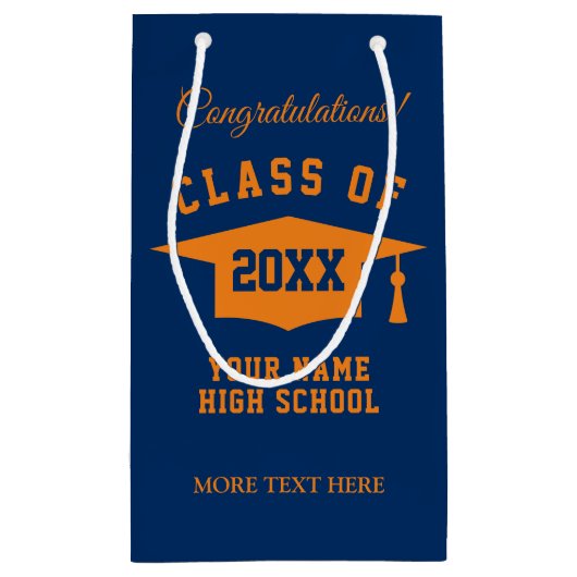 Aangepaste klas van het schooldiploma van 2023 klein cadeauzakje (Achterkant)