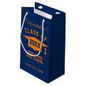 Aangepaste klas van het schooldiploma van 2023 klein cadeauzakje (Achterkant Gekanteld)
